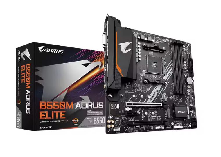 GIGABYTE B550M AORUS ELITE Micro-ATX Motherboard