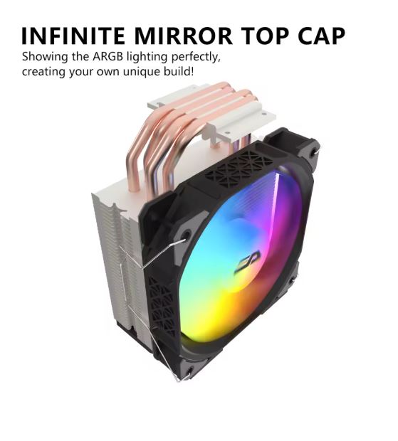 Darkflash U400 CPU Cooler – 4Heat Pipes, 4Pin PWM, ARGB 120MM Fan, RGB Air Cooler