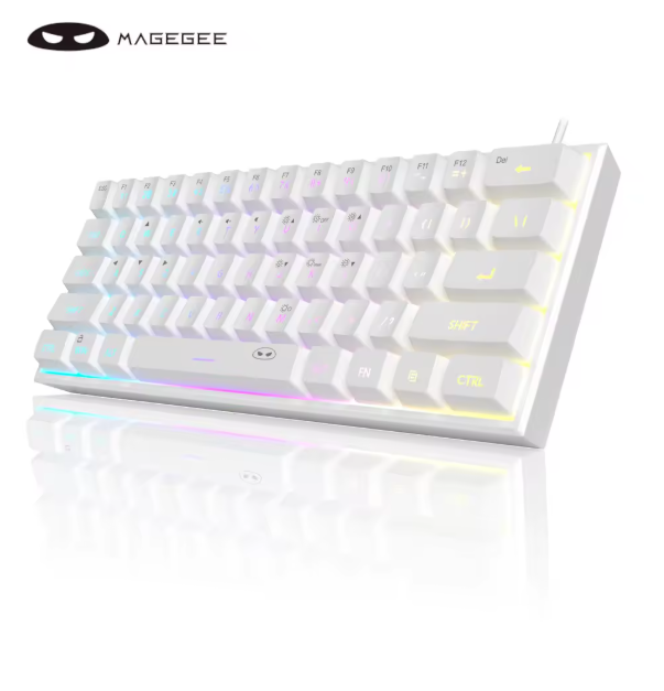 Teclado para jogos MageGee Mini 60%, retroiluminado RGB