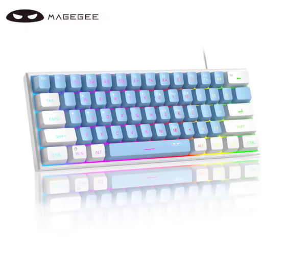 Teclado para jogos MageGee Mini 60%, retroiluminado RGB