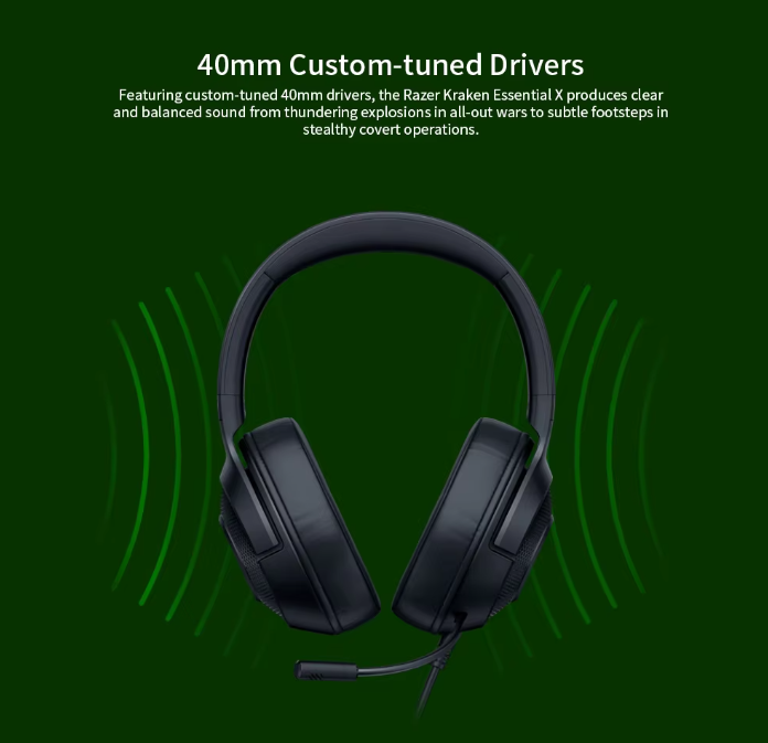 Fone de ouvido gamer Razer Kraken X Essential 7.1