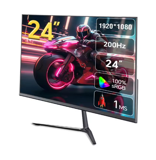 Anmite 24-Inch Gaming Monitor – 200Hz IPS LCD, 1920×1080P FHD Ultra-Thin Display