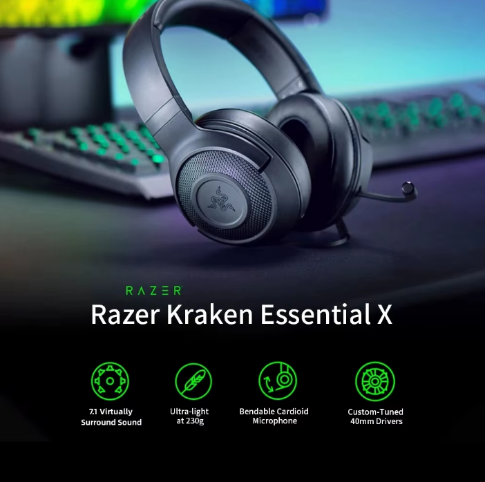 Razer Kraken X Essential Gaming Headset 7.1