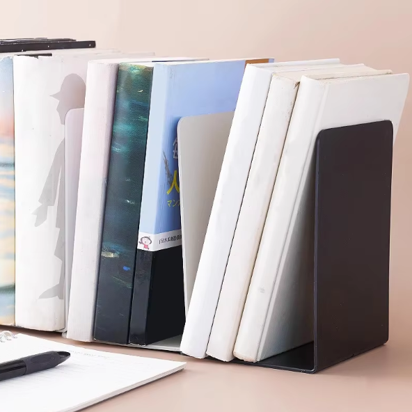 Desktop Organizer L-Shaped Desk Bookends – Book Support Rack