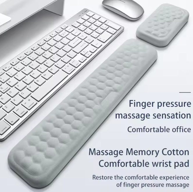 Ergonomic Keyboard and Mouse Wrist Rest – Memory Foam Support