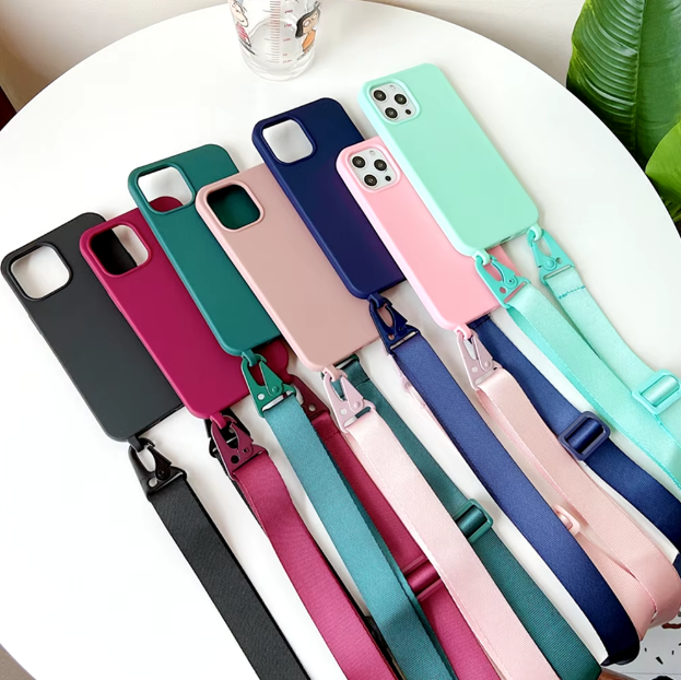 Crossbody Necklace Strap Lanyard – Shockproof Protection for iPhone Models