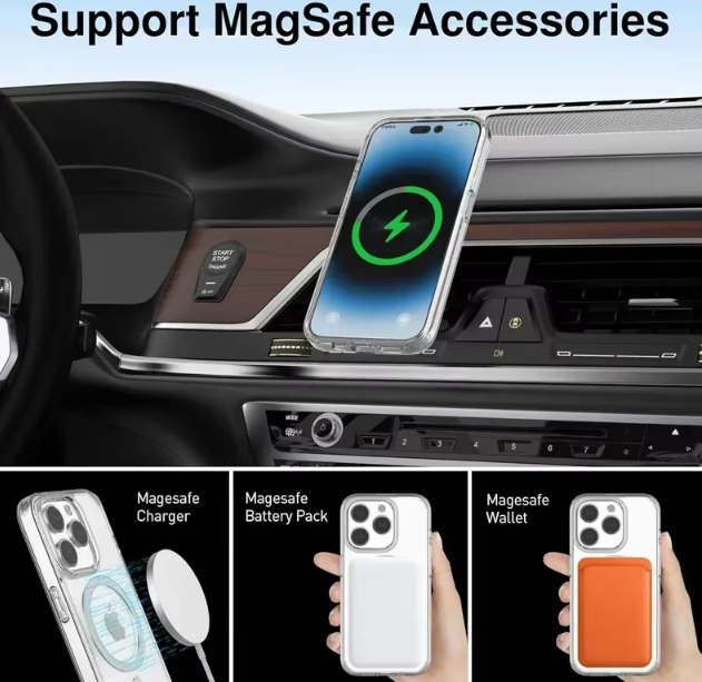 Magnetic Original Clear Case for iPhone – Transparent Silicone Cover