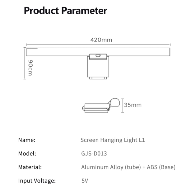 LYMAX Schreibtischlampe Screen Bar – Display Hängeleuchte