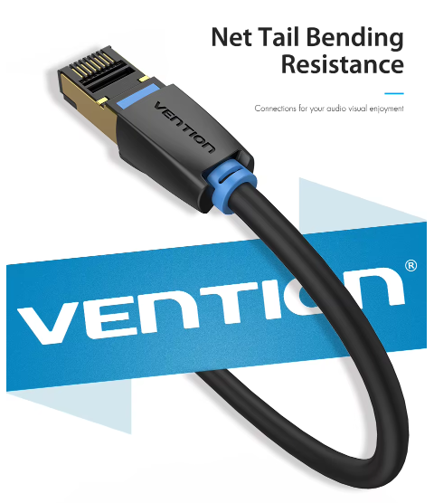 Vention Cat8-Ethernet-Kabel – Hochgeschwindigkeits-RJ45-Netzwerk-LAN-Patchkabel mit 40 Gbit/s und 2000 MHz