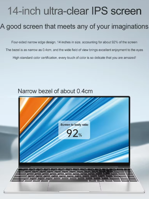 14.1" Ultra Slim Laptop – Intel N3700, 16GB RAM, 500GB SSD, Full HD Display