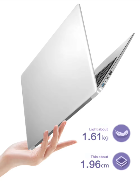 15.6-Inch Portable Laptop – Intel N3700, 16GB RAM, 500GB SSD